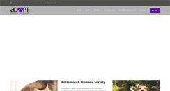 Desktop Screenshot of portsmouthhumanesociety.org